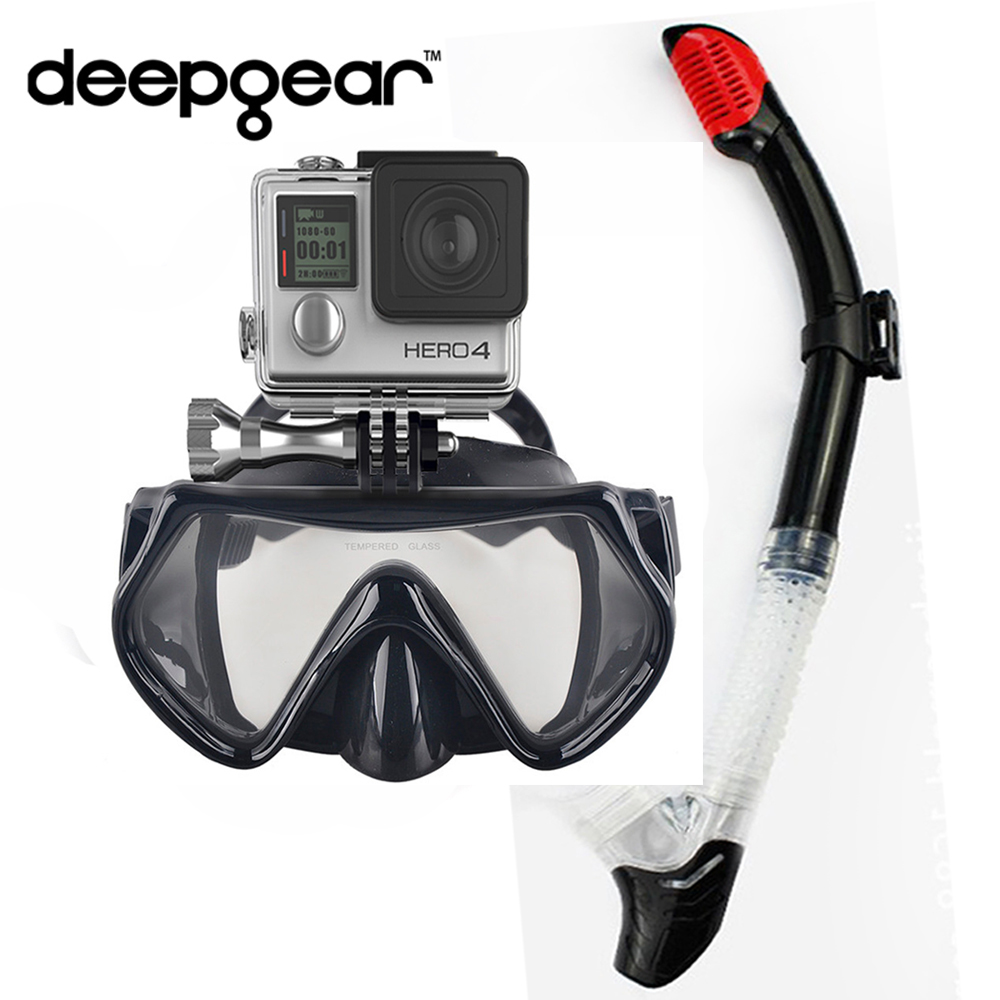 Freediving Mask Set - DEEPGEAR CAMAERA SNORKEL SET gehard duiken