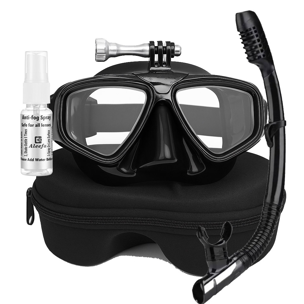 Freediving Mask Set - Scuba Bijziendheid Duikmasker Set met Camerahouder