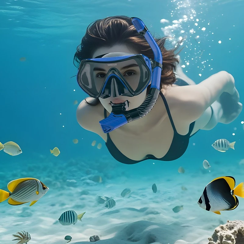 Freediving Mask Set - Duikmasker Professioneel snorkelmasker en snorkels Duikbril