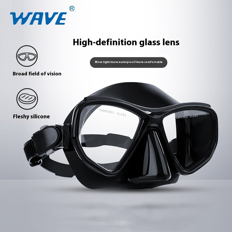 Freediving Mask Set - WAVE Kwaliteit Snorkelglas Brillen Masker Duikbril