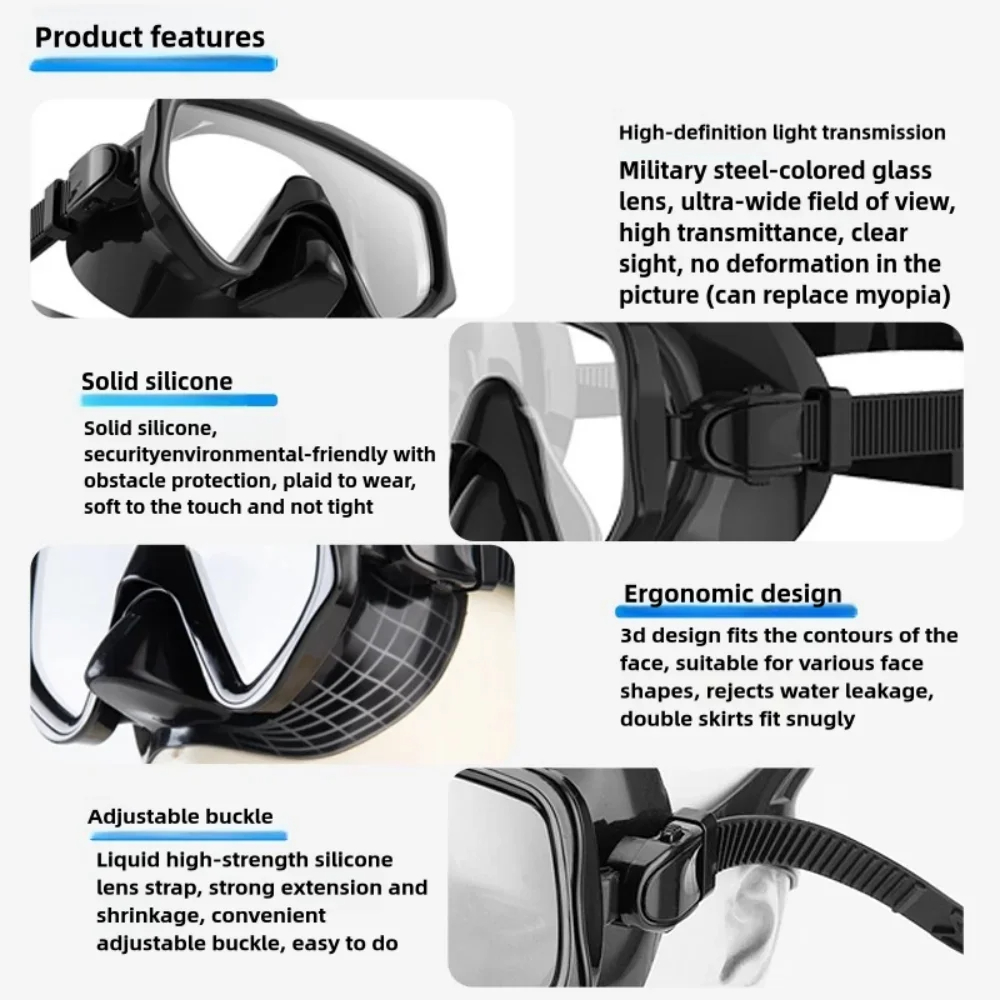 Duikmasker Snorkelset voor vol - Freediving Mask Set recensie en prijs