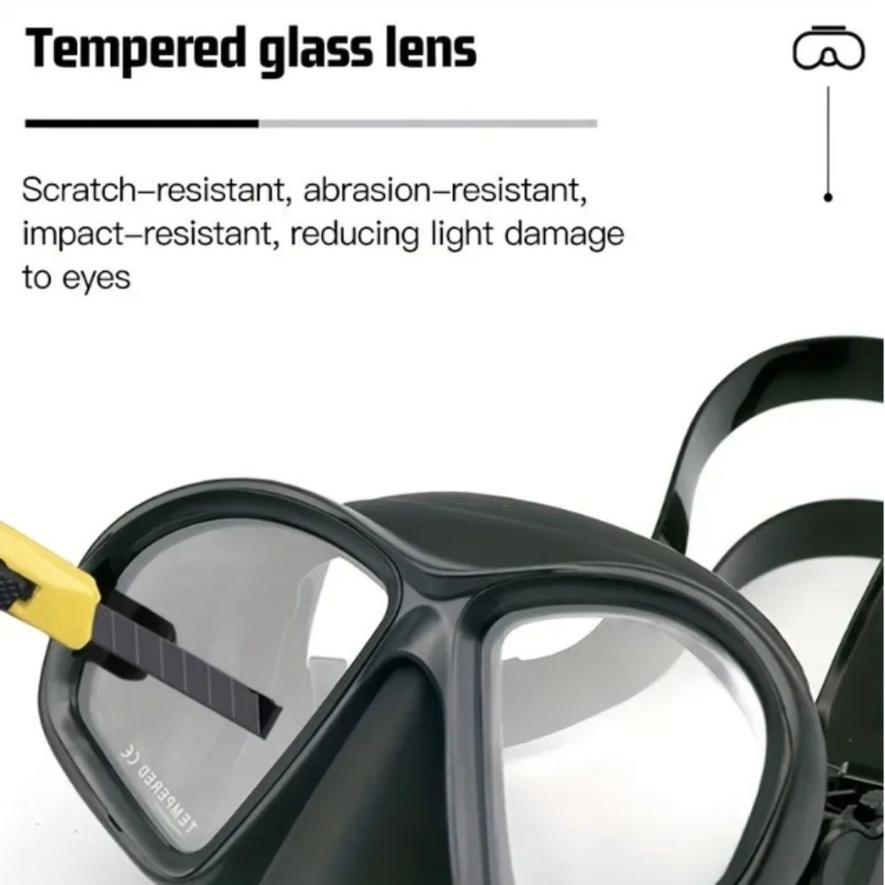 Duikmasker van gehard glas, op - Freediving Mask Set recensie en prijs