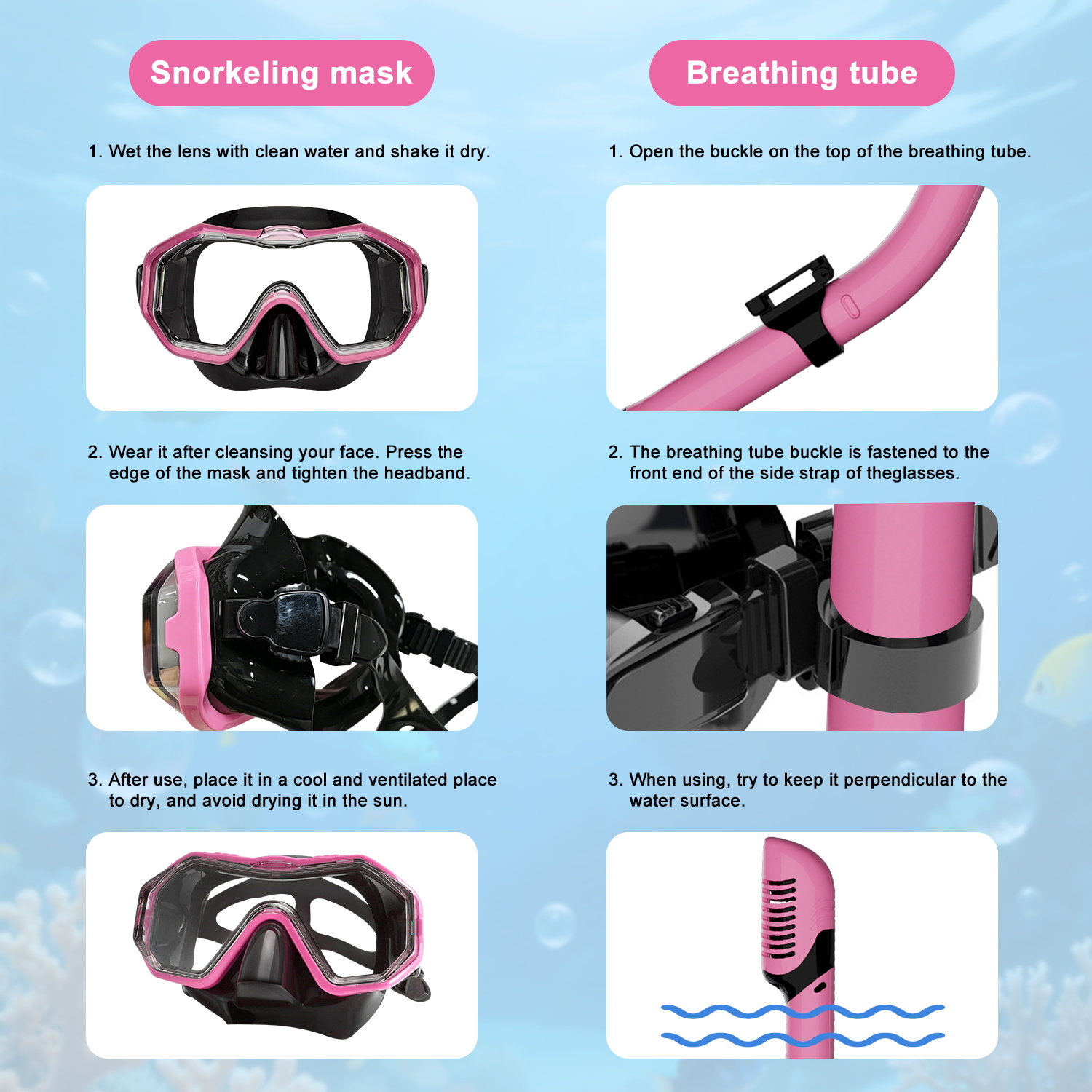 Snorkelmaskersets, duikbrillen - Freediving Mask Set recensie en prijs